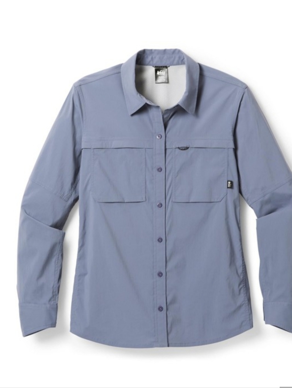 REI Lightweight Blue Button Down Long Sleeve Shirt